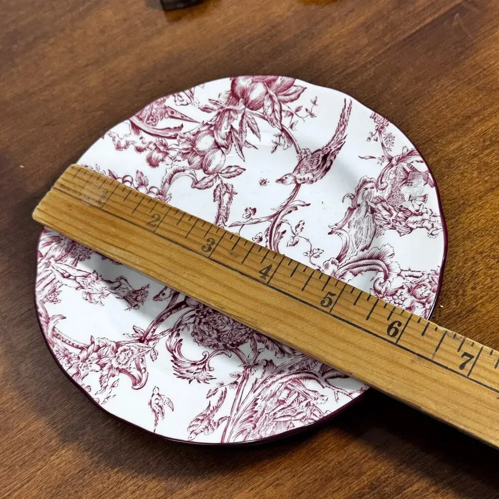 Spode Williamsburg Provincial Garden Cranberry 6.25